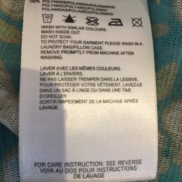 Mexx sheer green and blue floral blouse - Picture 4 of 4